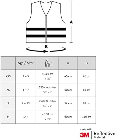 Salzmann 3M Children's Safety Vest - High Visibility Vest for Children - Made with 3M Reflective Material