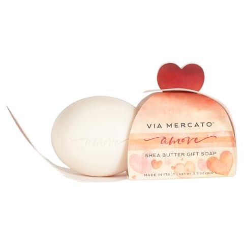 Via Mercato Primavera Amore Soap Shea Butter Gift Soap Bar with Gift Box, 100 Gram Cover