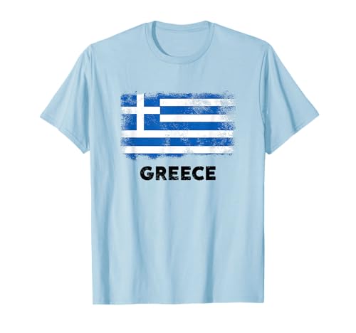 Greece Flag Grecia Blue, White Maglietta