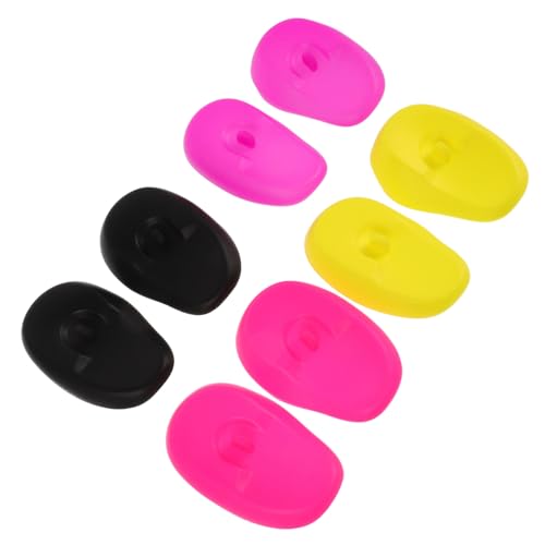 Vaguelly Cubre Orejas De Silicona Para Teñir El Cabello Protector y Cómodo Para Uso Salones Morado