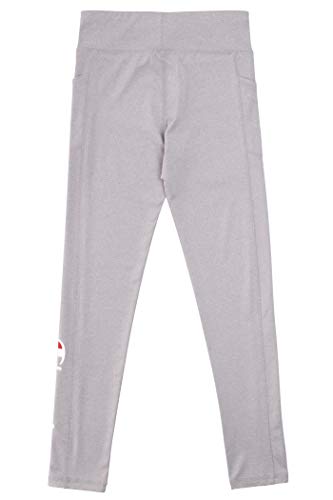Champion Girls Heritage Stretch Active Leggings with Media Pocket (Small, Oxford Heather)3