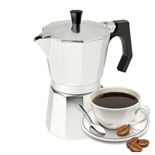 Cafeteira Italiana 12 Xícaras Grande Em Alumínio Polido Prateada Com Alça 600ML