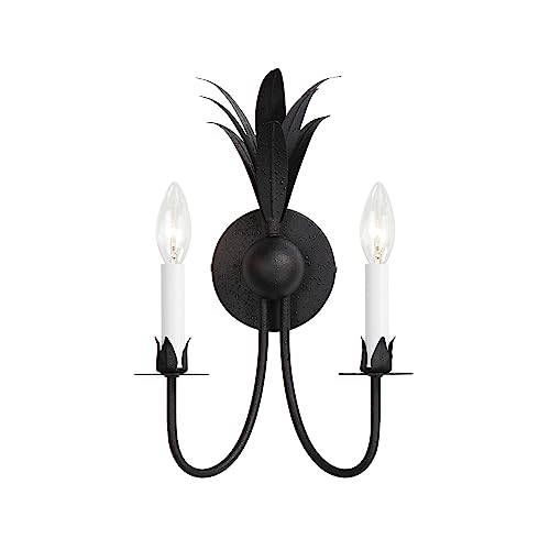Image of Maxim Lighting Paloma 2-Light Wall Sconce | Anthracite Steel Finish | Transitional Indoor Light Fixture | Ideal for Hallways, Bedrooms & Bathrooms | Damp Rated | Home Decor Light Fixture | 2882AR