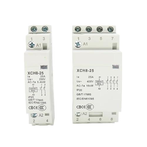 XNNGRCCXE 1PCS 2P 16A/20A/25A Ac Din ���[�� �ƒ�p���W�����[�R���^�N�^����X�C�b�` 220V/230V 50/60HZ 1NO 1NC 2NO 2NC(25A 2NO)