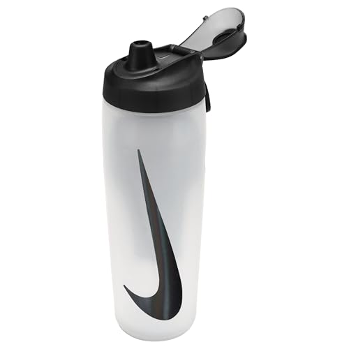 Image of Nike REFUEL BOTTLE LOCKING LID 24 OZ, 709Ml, NATURAL /BLACK /BLACK IRIDESCENT
