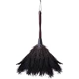 ベッドブラシ ハンドほうき forCleaning プレミアムオーストリッチフェザーダスター 15.7インチ フェザーダスター 木製ハンドル付き ハンドダスター クリーニングツール ホコリ取りブラシ 自宅 オフィス 車用 毛 ホコリ取りブラシ