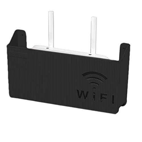 Caja de almacenamiento para enrutador WiFi, estante inalámbrico montado en la pared, contenedor de almacenamiento para enrutador, soporte de almacenamiento para enrutador WiFi simple reutilizable