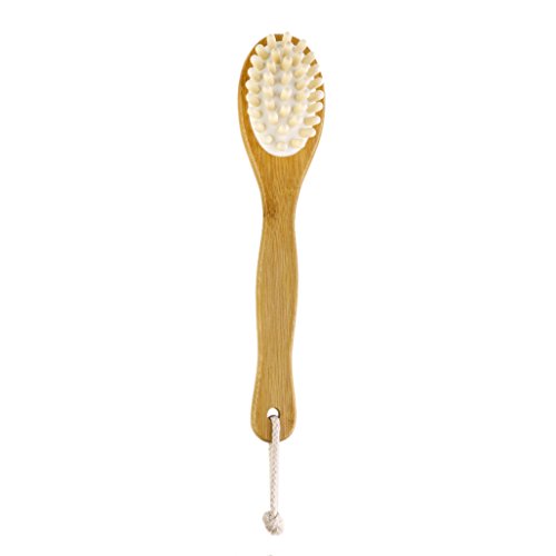 Preisvergleich Produktbild Naturbelassenes Bilaterale Spa Badebürste aus Holz, Duschborsten Scrubber Massager Körper