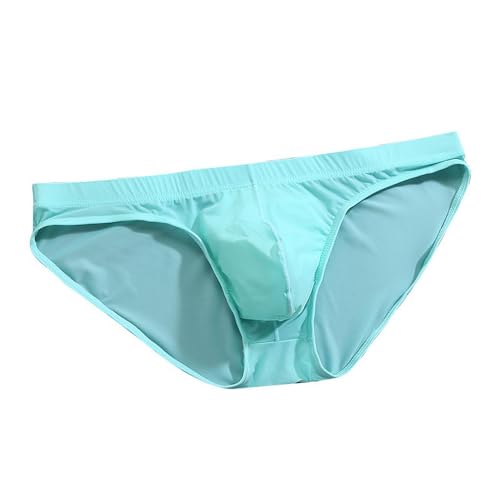 Faringoto Men's Fashion Breathable Comfortable Shorts Low Waist Underwear Briefs with 11 Colors and 4 Sizes Light Blue