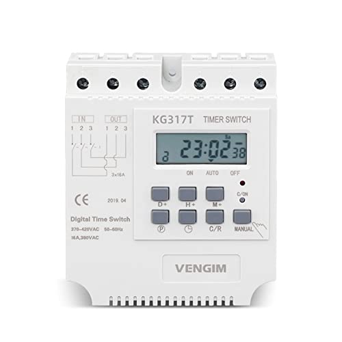 Commutateur de minuterie numérique triphasé 380V programmable pour circuit électrique