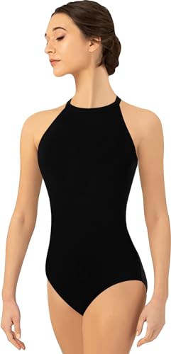 Tegmk Women's Halter Neck Ballet Leotard