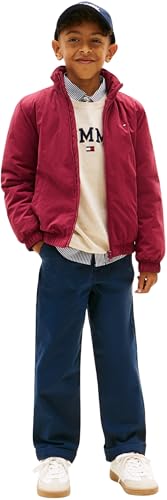 Pantalones Tommy Hilfiger infantiles casuales tipo worker con patrón Herringbone 6
