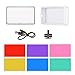Namolit ST120 Pocket LED Video Light Rechargeable Fill Light 2500K-9000K Dual Color Temperature Dimmable CRI95+ with Silicone Diffuser 6 Color Filters for Vlog Live Streaming
