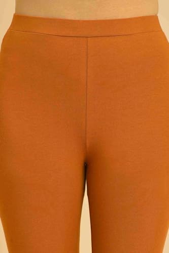 Image of W for Woman Women's Regular Fit High Rise Coral Cotton Jersey Tights