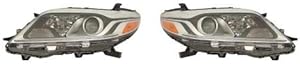 GO-PARTS - PAIR/SET - for 2015-2020 Toyota Sienna Headlights Assembly Front - Left & Right (Driver & Passenger) Replacement TO2518154 TO2519154 81185-08070 81145-08070 2016 2017 2018 2019