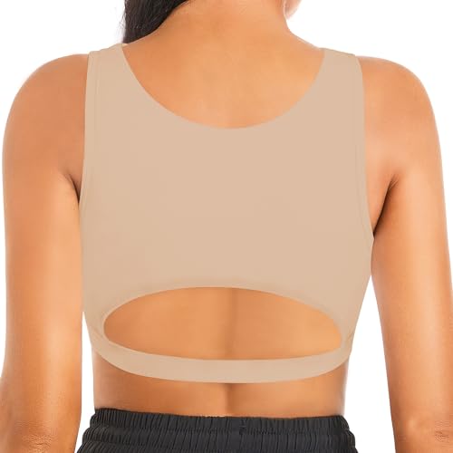 Image of Betaven Push up Sports Bra for Women Sexy Hollow Crop Tops with Removable Cups Workout Fitness Yoga Bra Medium Support