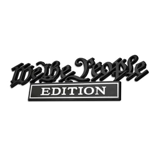 Image of Classic We The People Edition Emblems, We The People Decal, 3D Raised Letter Metal Fender Badge Sticker with Strong Adhesive, Personalized Decoration Labels Car Badges for Cars, Trucks, SUVs