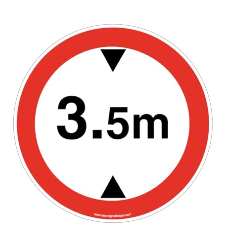 AUA SIGNALETIQUE - Panneau Hauteur limitée* - Ø 330 mm, Aluminium Dibond 3mm