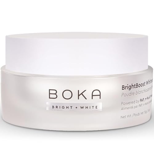 Boka Teeth Whitening Powder - Nano Hydroxyapatite Appropriate for Sensitive Teeth Whitening - Toothpaste Alternative with Essential Oils Has Probiotics Multivitamins & Aloe