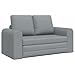 Festnight Divano Letto 2 Posti, Divano 2 Posti, Divano Letto Matrimoniale, Divano Letto Pieghevole, Divano Letto 2-in-1 in Tessuto Grigio Chiaro 148x71x83 cm immagine
