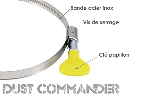 DUST COMMANDER KBHC100R spiral hose clamp, set of 4, 100 mm, clockwise, right, stainless steel, Yellow, 100mm - Image 2