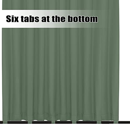 Image of Easy-Going Outdoor Curtains for Patio 1 Panel, 150x108 inch, Sage Green | Waterproof, Windproof, Weatherproof Privacy Outdoor Curtains for Cabanas Porches and Pergolas, Grommet Top and Tab Bottom
