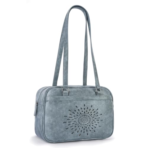 APHISON Vegan Leather Shoulder Purses for Women with Top Handle Strap, Ladies Handbags, Tote Hobo Bags Sunflower Design