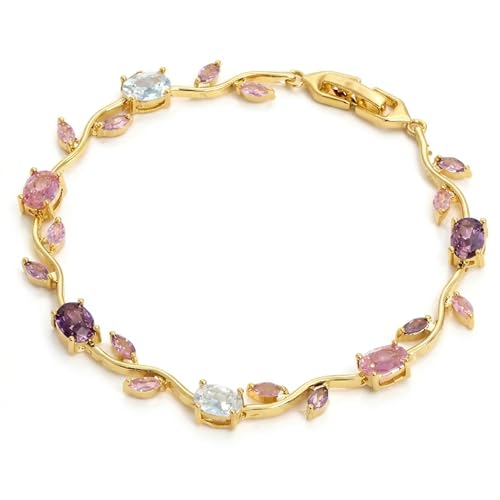 Image of MIRAYHA VIral Tulip Bracelet for Women | Bloom Floral Tulip With Crystal Stones For Women & Girls| Gift for Girlfriend & Wife|Romantic Floral Crystal | Cute Aesthetic Korean Jewellery