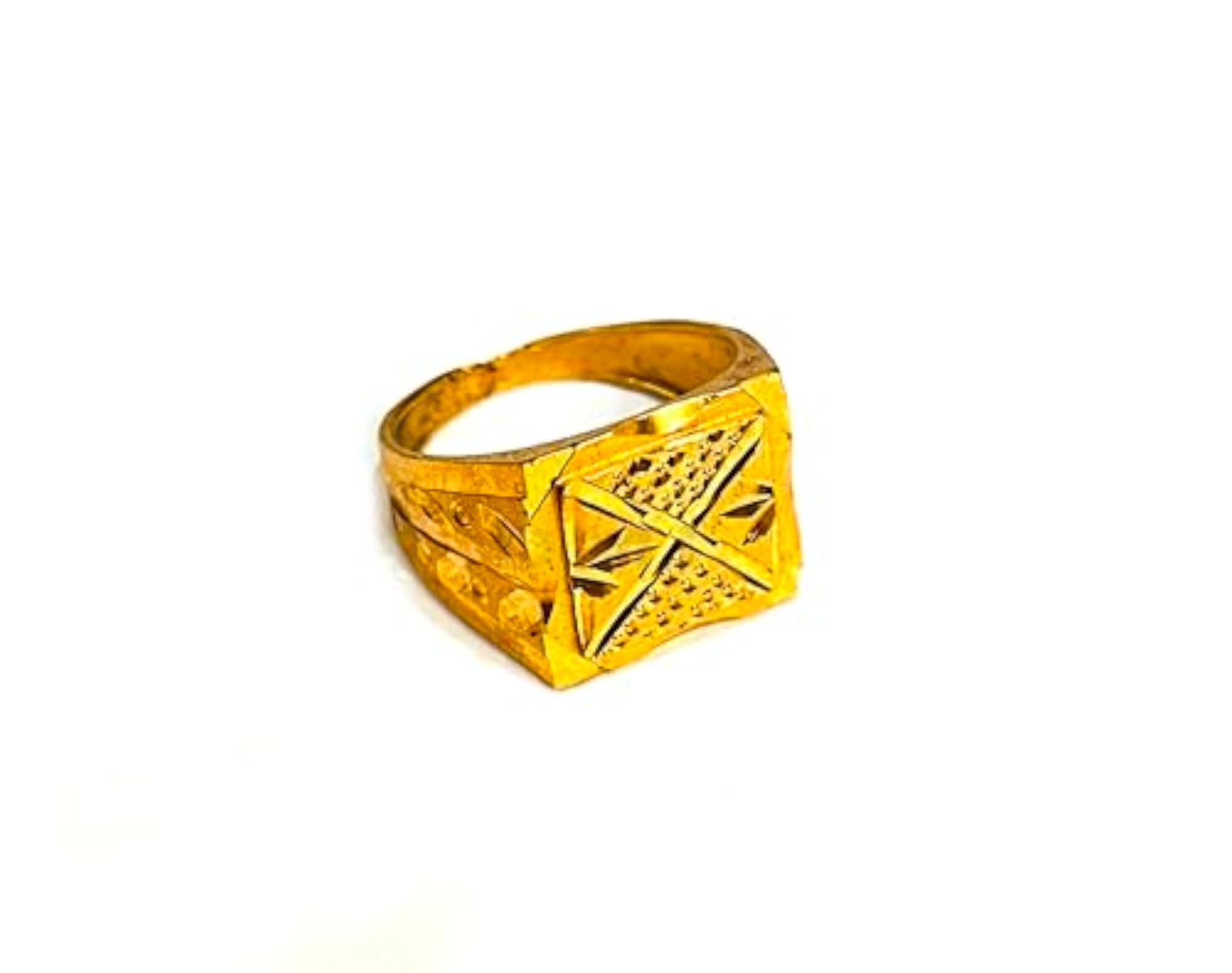 Premium Heavy Gold Look Handmade Ring for Men