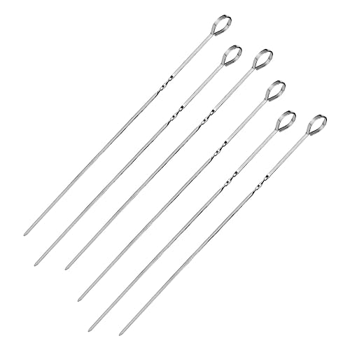Aznever Brochetas Kebab - Brochetas Brochetas a la Parrilla Brochetas Brochetas Palitos Metal | Brocheta Barbacoa Pollo Metal Resistente para Shish Kabob, Fruta, Carne, Barbacoa