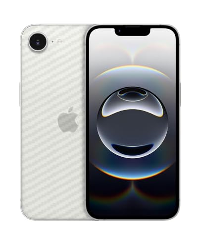 Image of Compatible with Apple iPhone 16e Back Skin Sticker /Vinyl wrap /Protective Film Mobile Skin Carbon Fiber Transparent by Candeal Mizhan (only Back)