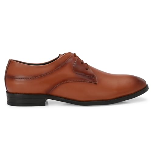 Image of Blue Leather by Centrino Lace-up Men's Formal Shoe | Stylish with Soft Cushioned Insole | Trendy Lace-Up Design | Durable Leather with Anti-Skid Sole | Perfect for Formal Wear (4035)
