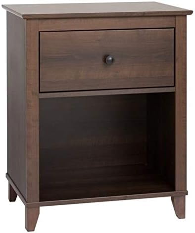 Yaletown 1-Drawer Tall Nightstand, Espresso