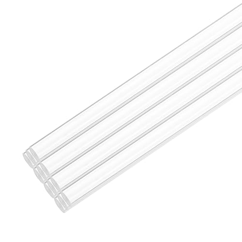 Image of MECCANIXITY 12pcs Acrylic Round Rods 1 /4 inch x 8 inch Clear Acrylic Dowel Rods Sticks Plastic Sticks Strip for DIY Crafts Lighting Gardening Decoration - 6mm x 200mm