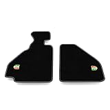 Kit Tappetini Auto compatibili con Ferrari 348 TB. COMPOSIZIONE SET: 2 tappetini anteriori. Colore: moquette nera, bordo nero, cucitura bianca.
