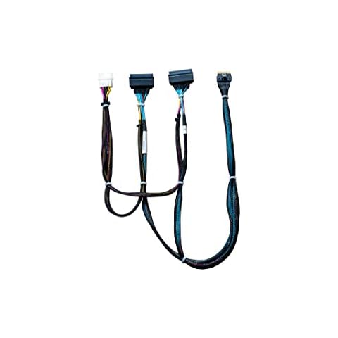 Diliving SFF-8654 to SFF-8639 Cable, SlimSAS 8i (SFF-8654 74P) to 2 Port U.2 NVMe Adapter (SFF-8639 68P) Cable with Power, 75CM Cover