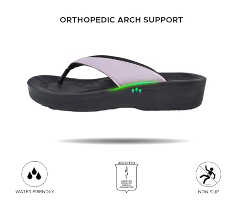 Image of AEROTHOTIC Original Orthotic Comfort Thong Style Flip Flops Sandals for Women with Arch Support for Comfortable Walk