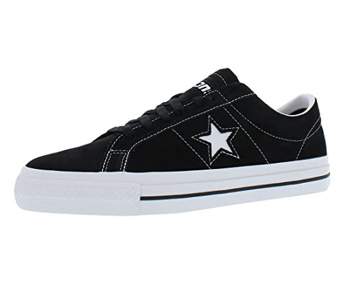 Image of Converse Mens Low Top Cons One Star Pro Suede Comfort Insole Black Sneakers, 3 UK