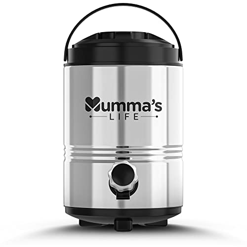 Image of Mumma's LIFE Water Camper Stainless Steel Thermos Flask Jug 5 Liters | Insulated Water Dispenser with Tap | Hot & Cold Water Jug for Home Outdoor Use