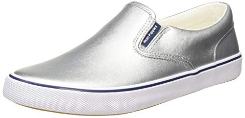 Hush Puppies Byanca Zapatillas sin cordones Mujer, Plateado (Silver Metallic Leather Silver),...