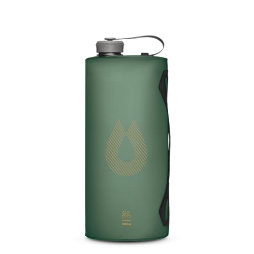 HydraPak Seeker - Collapsible Camping Water Storage (3L) - BPA & PVC Free, Hydration Reservoir Bag, Leak Proof - Sage Green