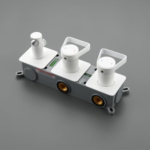 Set de douche encastré mural or pour optimiser l'espace salle de bain moderne - 2