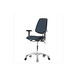 Thomas 1163U42 - Silla de escritorio de vinilo con respaldo medio, azul colonial