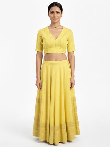 Image of Thevasa Women's Everyday Divine Depth V Neck Half Sleeves Blouse