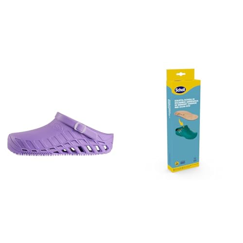 Zuecos Scholl Clog EVO lila reducen el cansancio con su plantilla anatómica