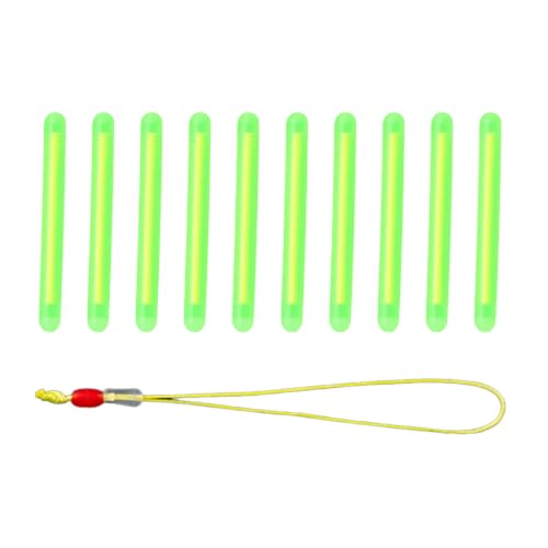 QEQSHQO 10 unidades Glow Sticks Luminosos, Barras Luminosas Fluorescentes para Pesca Nocturna, Accesorios de Pesca con Luz Química, Luz para Cañas de Pesca (4,5 * 37mm)