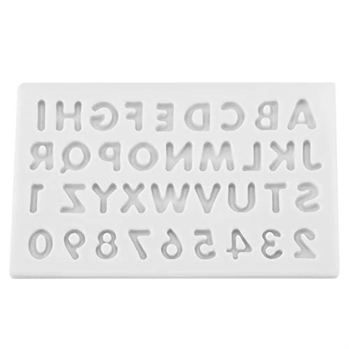Lybunair Letter Shaped Silicone Fondant Tray, Template for Candy, Cake, Chocolate, and Gummy Decorations, Creating Alphabet Designs for Birthday Party Cakes, Cupcake, and Clay