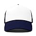 DALIX Youth Trucker Hat Mesh Adjustable Blank Cap Snapback in Navy Blue and White