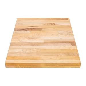 Butcher Block Work Bench Top – 24 x 18 x 1.5 in. Multi-Purpose Maple Slab for Coffee Table, Office Desk, Cutting Board, Bar Table – Natural Finish Table Top and Compatible Base Leg Units by DuraSteel