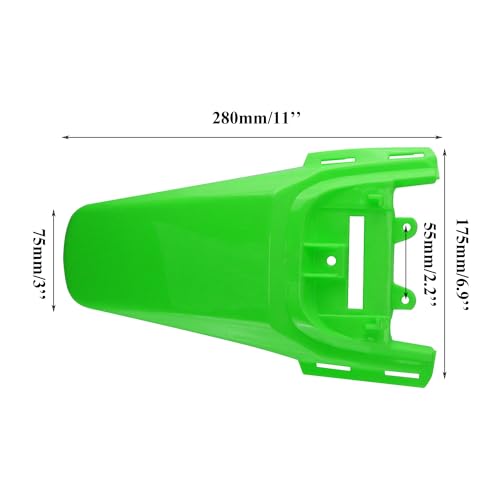 Garde-boue CRF50 cassé ? Kit plastique complet PRO BAT blanc vert avec boulons pour pit bike - 5